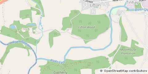 Map of Lifton, Devon