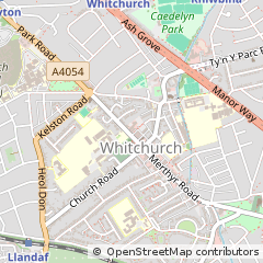 Map of Cardiff, South Glamorgan