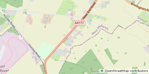 Map of Kenilworth, Warwickshire