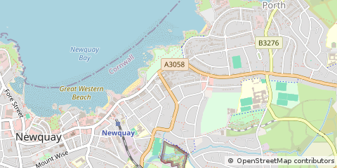 Map of Newquay, Devon