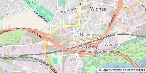 Map of Widnes, Cheshire