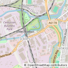 Map of Rotherham, South Yorkshire