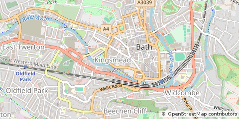 Map of Bath, Somerset