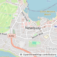 Map of Newquay, Cornwall