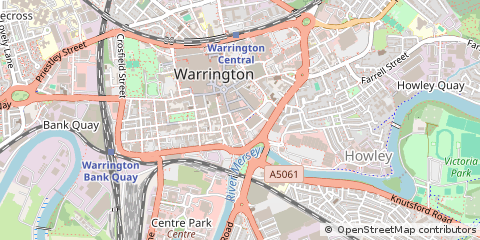 Map of Warrington