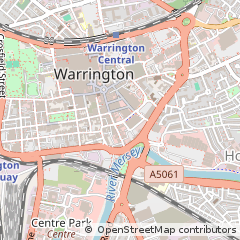 Map of Warrington