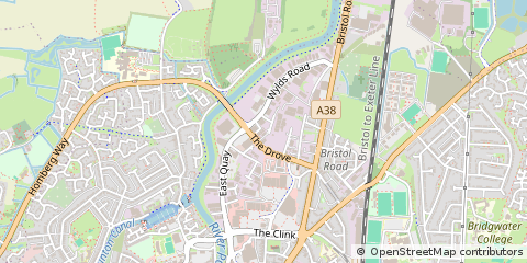 Map of Bridgwater, Somerset