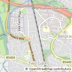 Map of Tamworth