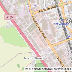 Map of Stevenage, Hertfordshire