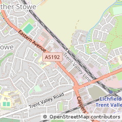 Map of Lichfield, Staffordshire