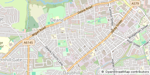 Map of Bolton, Lancashire