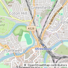 Map of Shrewsbury, Shropshire