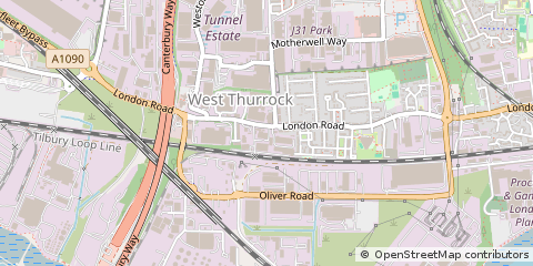Map of Grays, Essex