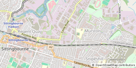 Map of Sittingbourne, Kent