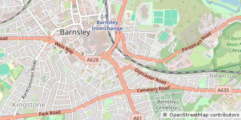Map of Yorkshire, South Yorkshire