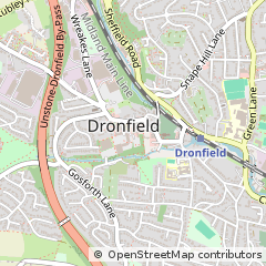 Map of Dronfield, Derbyshire