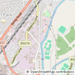 Map of Burton-on-Trent, Staffordshire