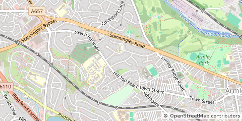 Map of Leeds, West Yorkshire