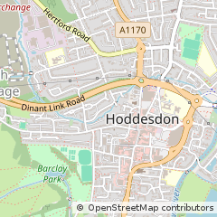 Map of Hoddesdon