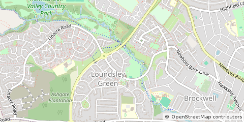 Map of Chesterfield, Derbyshire