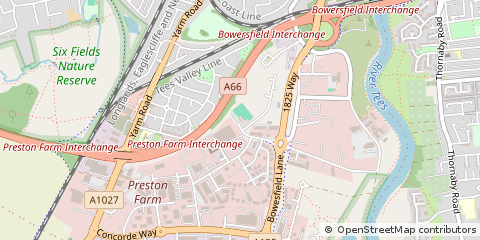 Map of Stockton on Tees, Teesside
