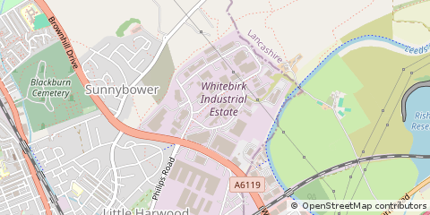 Map of Blackburn, Lancashire