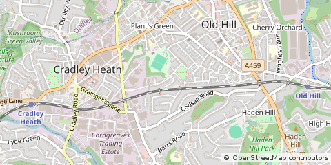 Map of Cradley Heath