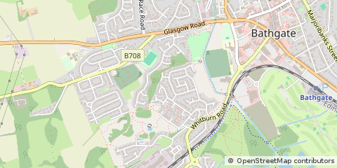 Map of Bathgate, West Lothian