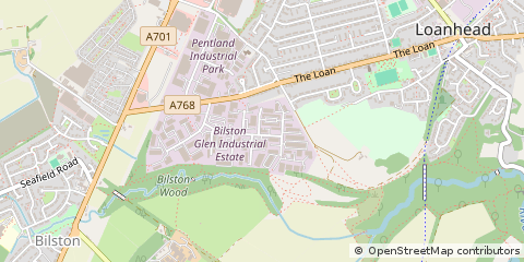 Map of Loanhead, Midlothian