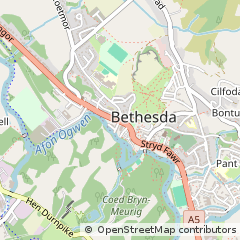 Map of Bangor, Gwynedd