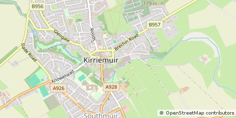 Map of Kirriemuir, Angus
