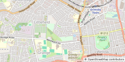 Map of Grimsby, North East Lincolnshire