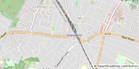Map of Orpington, Kent