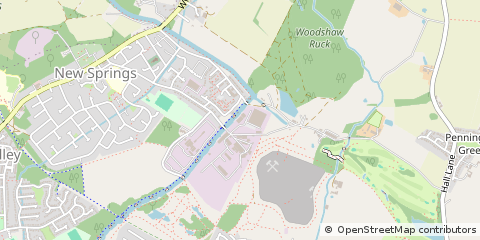 Map of Wigan, Greater Manchester