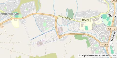 Map of Porth, Rhondda Cynon Taff