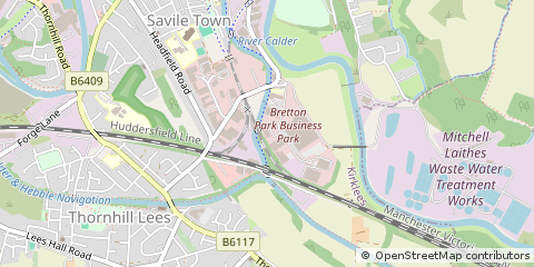 Map of Dewsbury, West Yorkshire