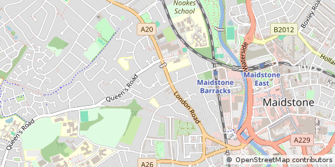 Map of Maidstone, Kent