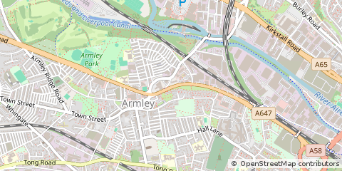 Map of Leeds, West Yorkshire