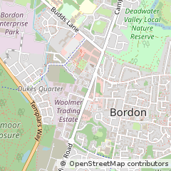 Map of Bordon, Hampshire