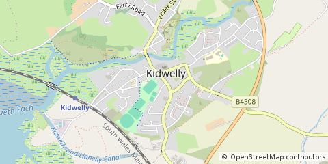 Map of Kidwelly