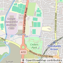 Map of Cheshunt, Hertfordshire