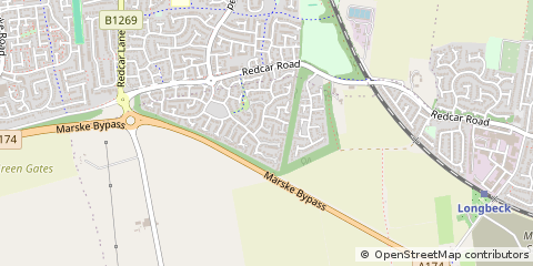 Map of Redcar, Cleveland