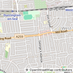Map of Worthing, West Sussex
