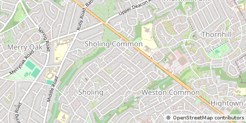 Map of Southampton, Hampshire