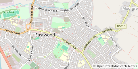 Map of Nottingham, Nottinghamshire
