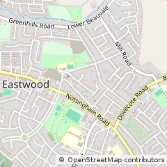 Map of Nottingham, Nottinghamshire