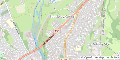 Map of Stoke-on-Trent, Staffordshire