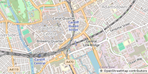 Map of Cardiff
