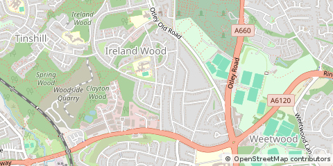Map of Leeds, West Yorkshire