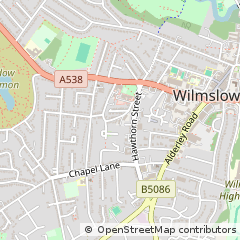 Map of Wilmslow, Cheshire